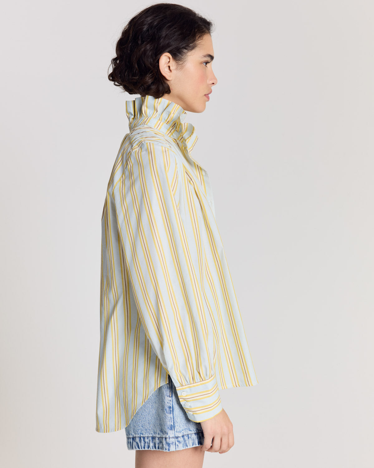 Leonor blue and yellow striped shirt