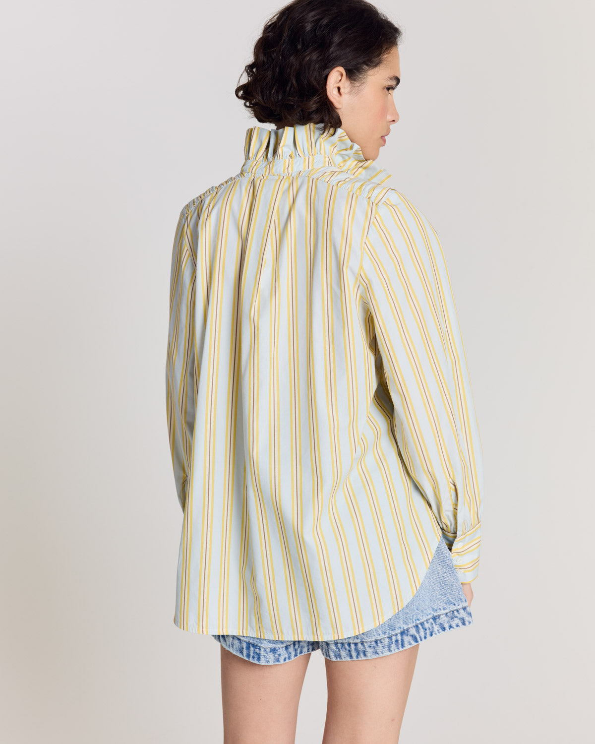 Leonor blue and yellow striped shirt