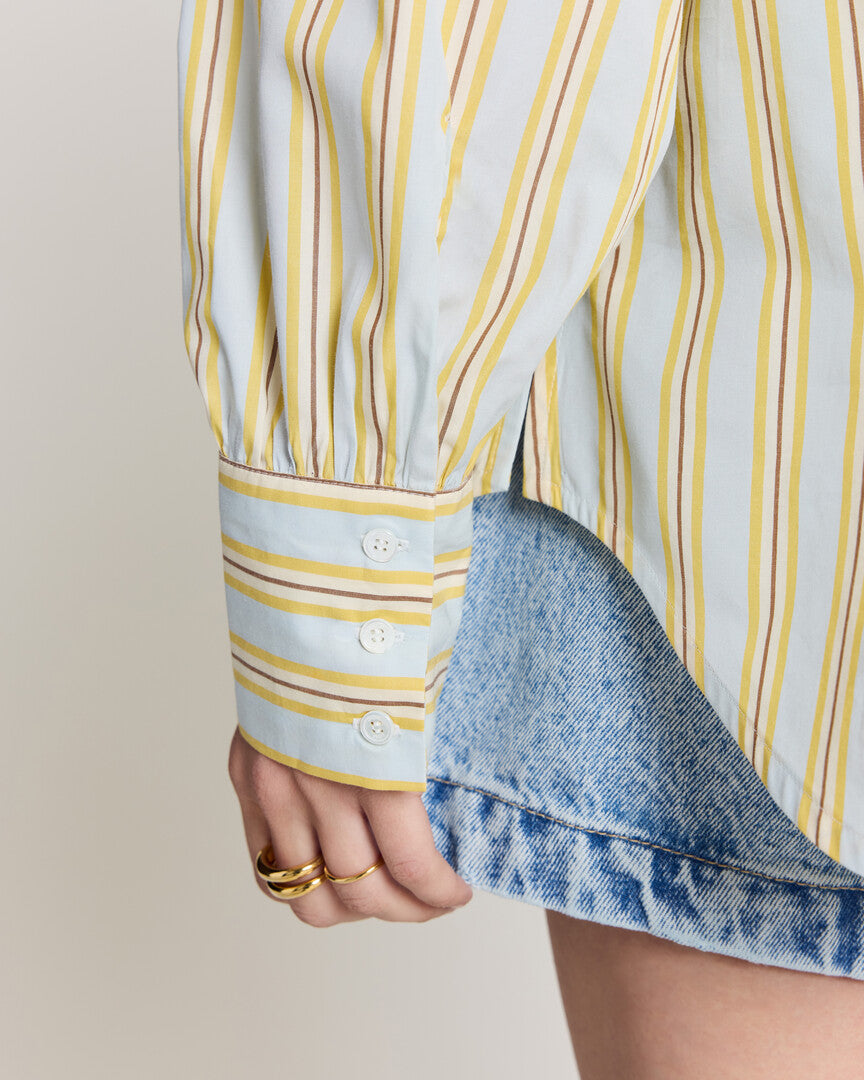Leonor blue and yellow striped shirt