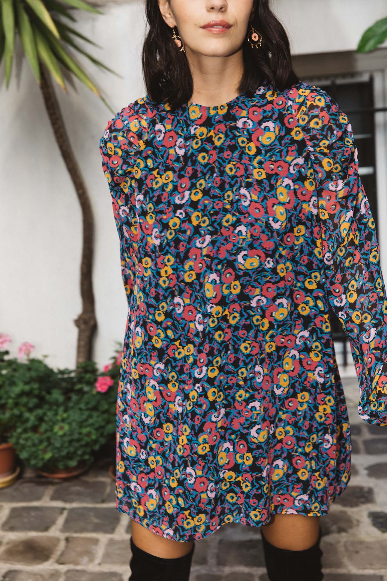 Donia dress with dream flower print