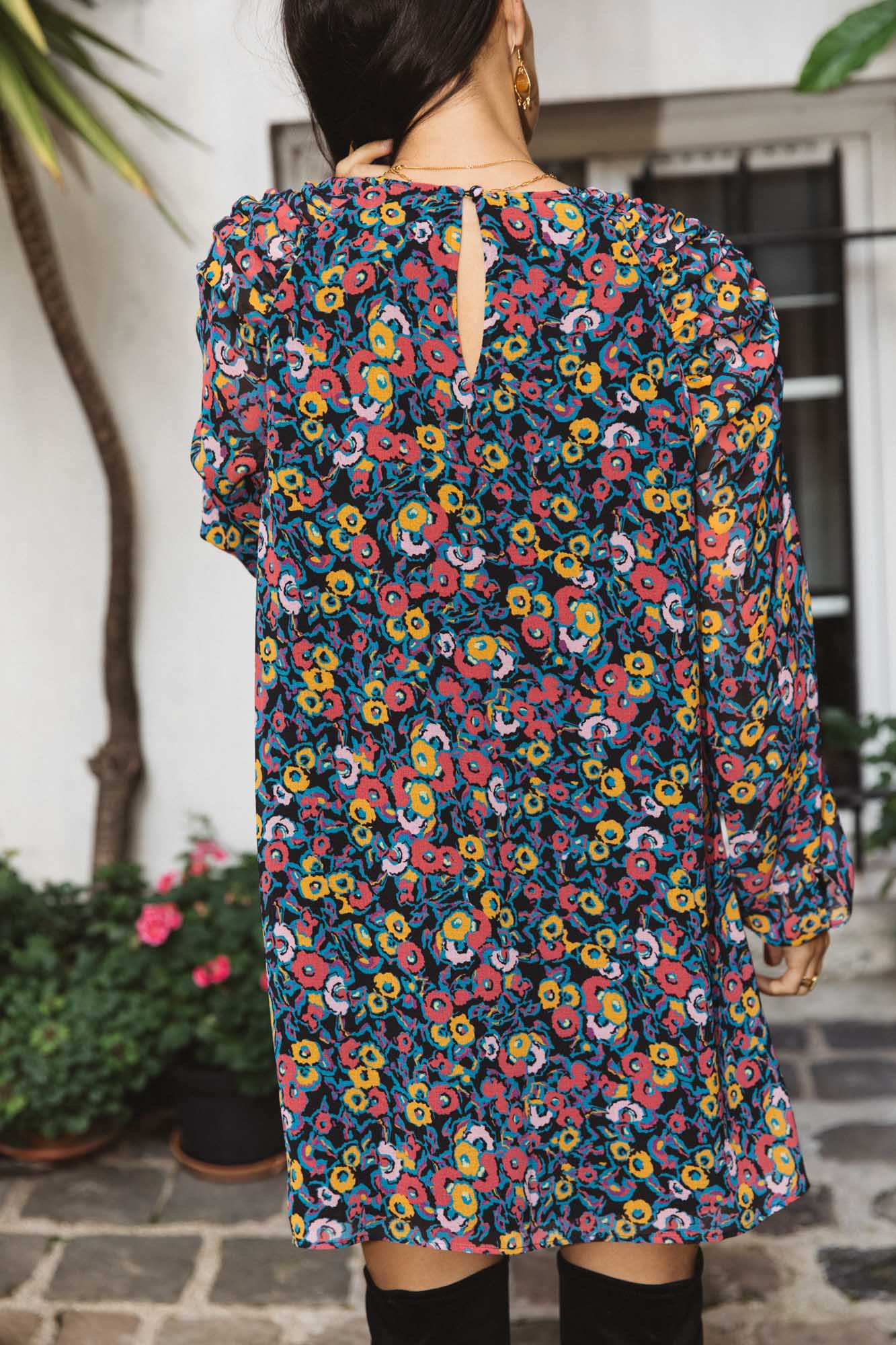 Donia dress with dream flower print