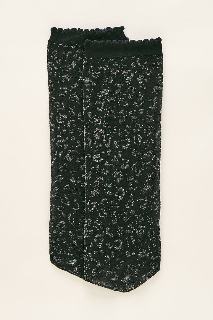 Socquette Maya black iridescent