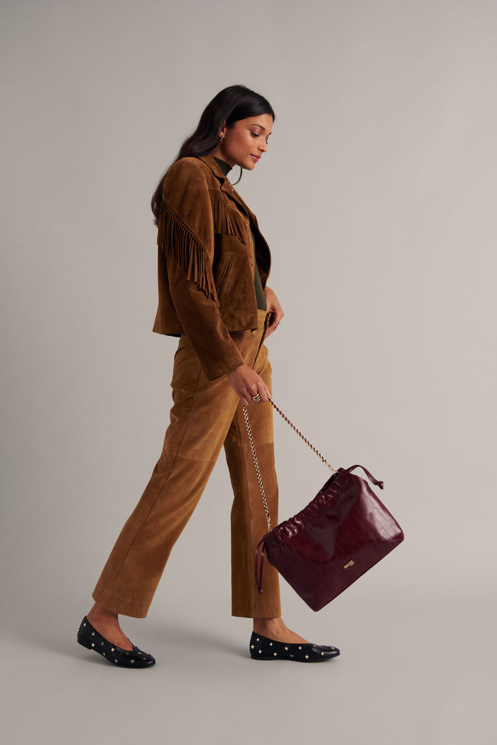 Pantalon Selby croute camel