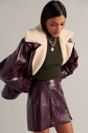 Mini jupe Monica bordeaux