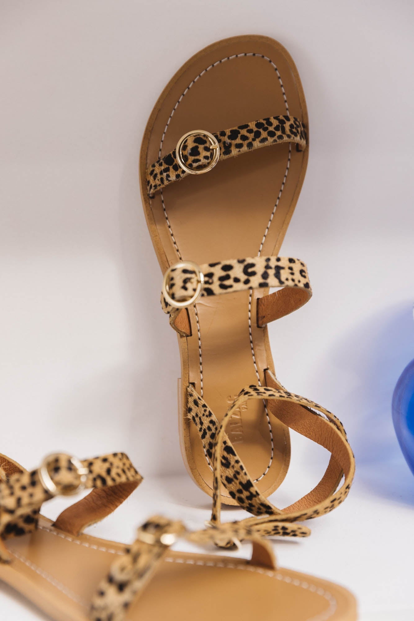 TOD'S Double T leopard-print calf-hair sandals | THE OUTNET