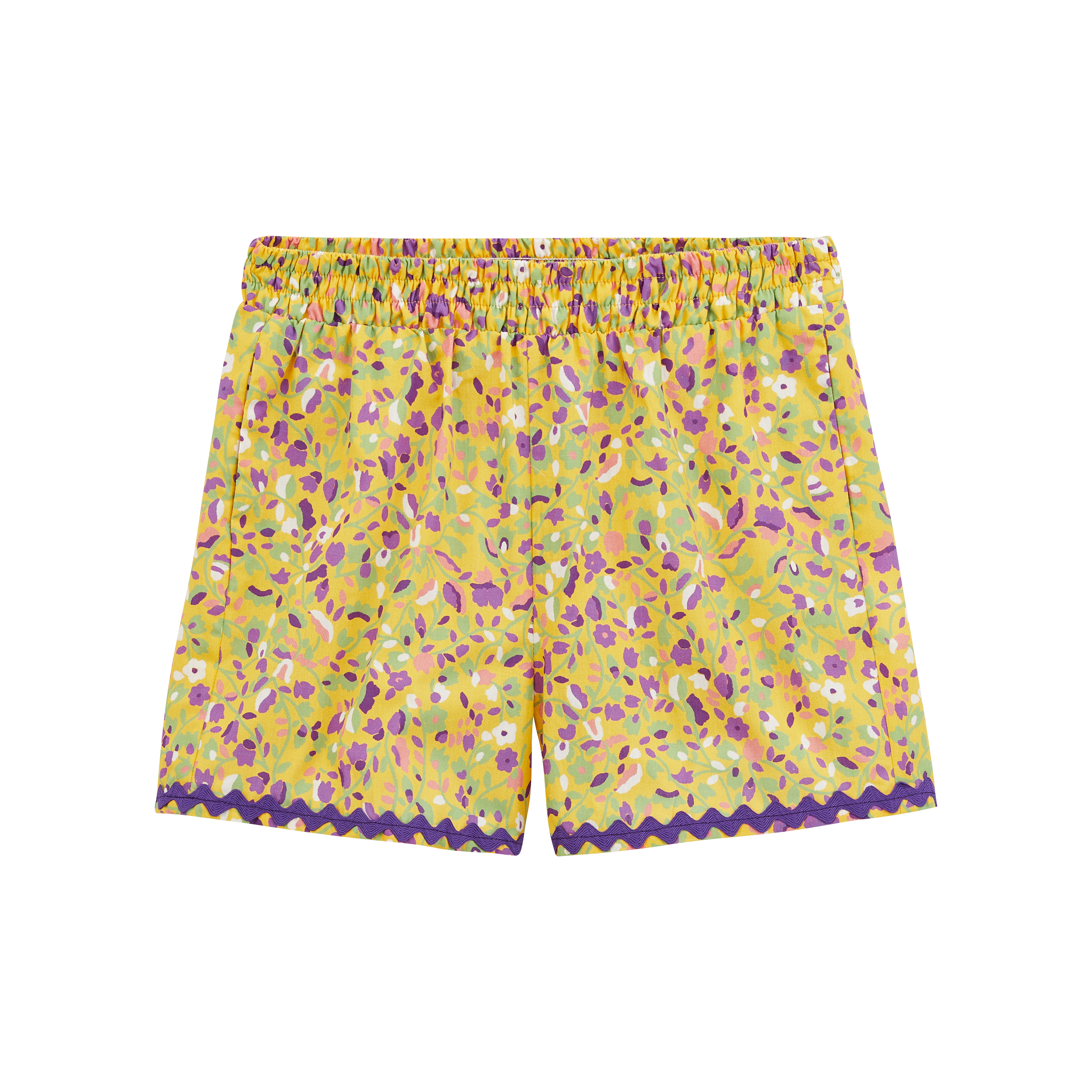Shorts Curieux printed kyrielle of flowers
