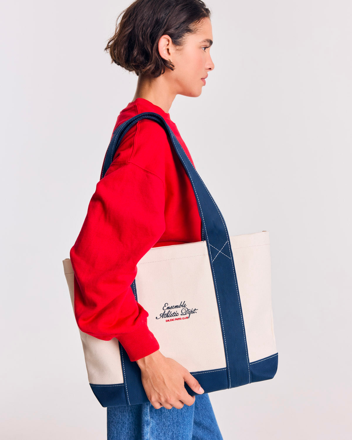 Cabas Ensemble écru et marine
