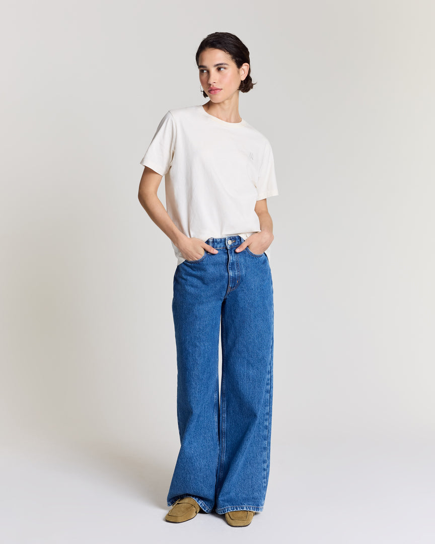 Bree ecru embroidered t-shirt