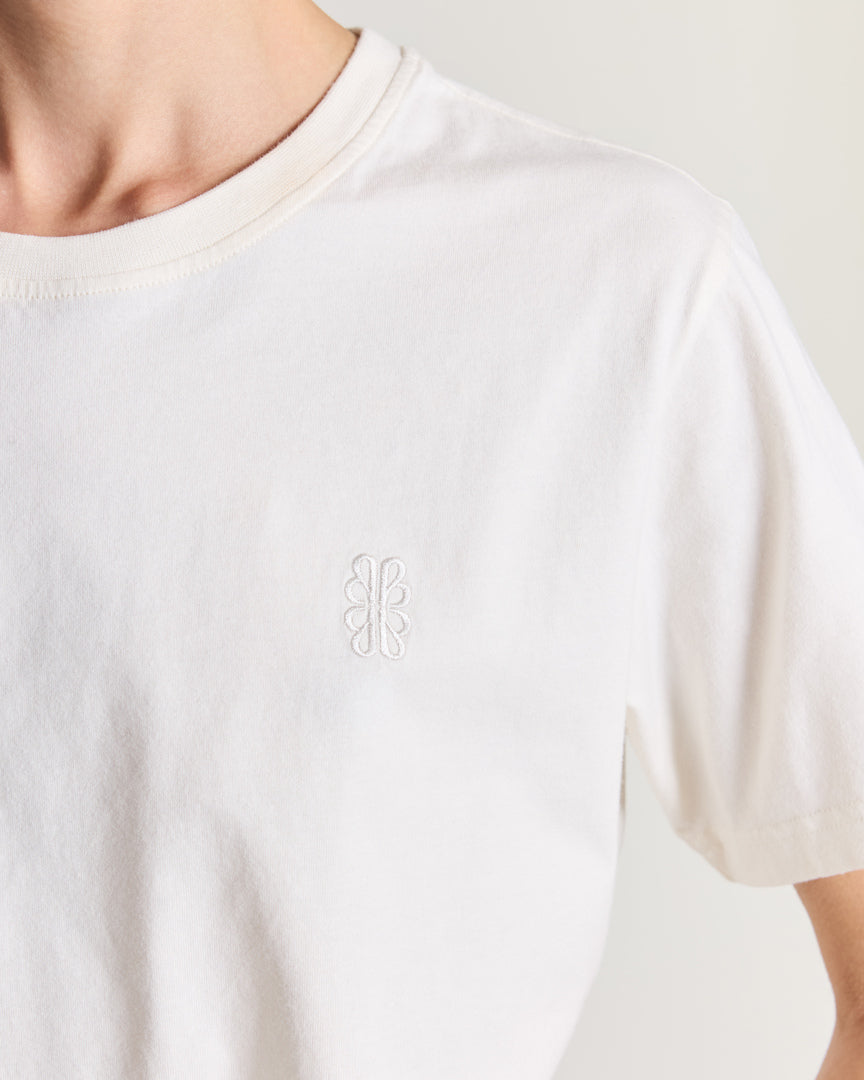 Bree ecru embroidered t-shirt