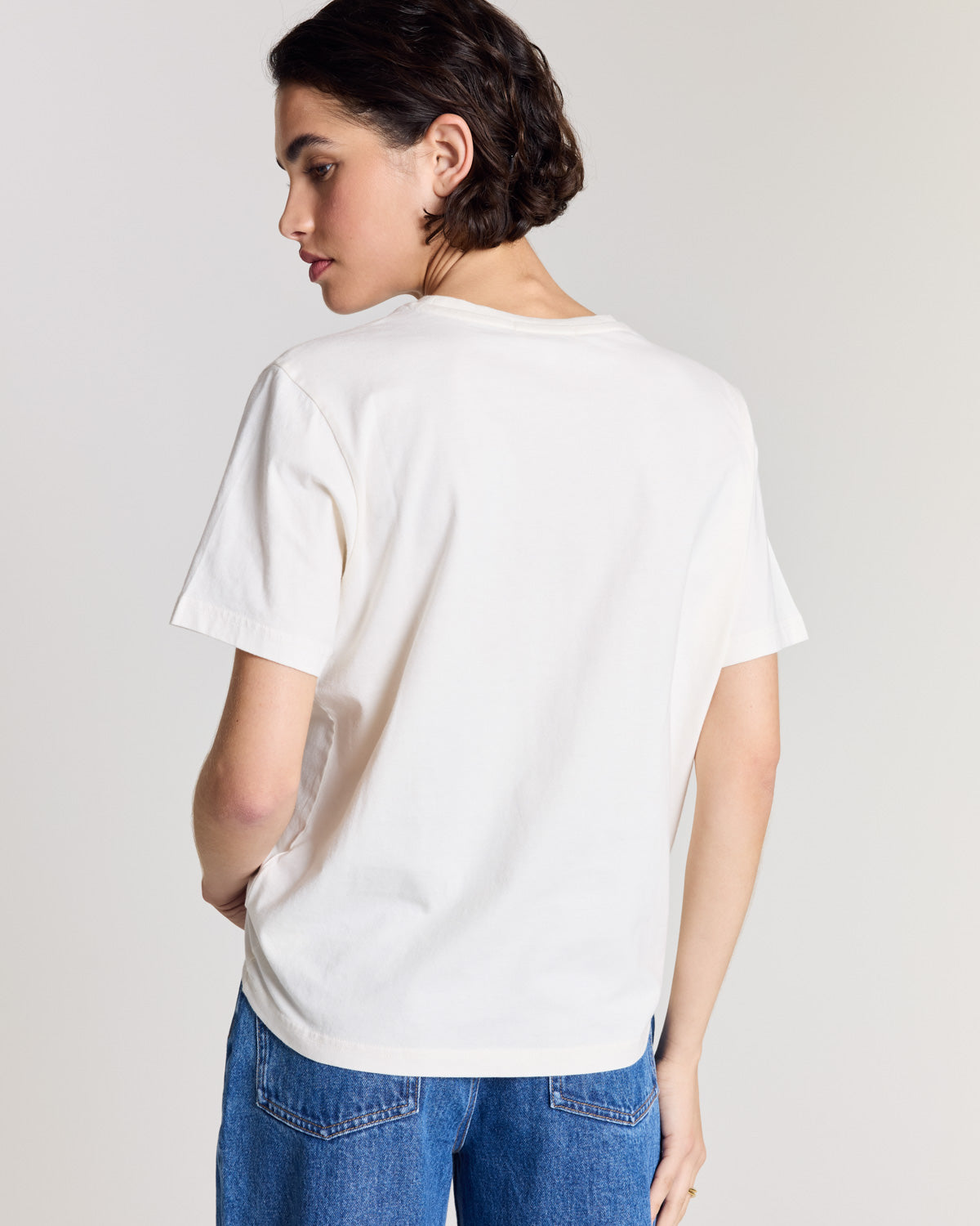 Bree ecru embroidered t-shirt