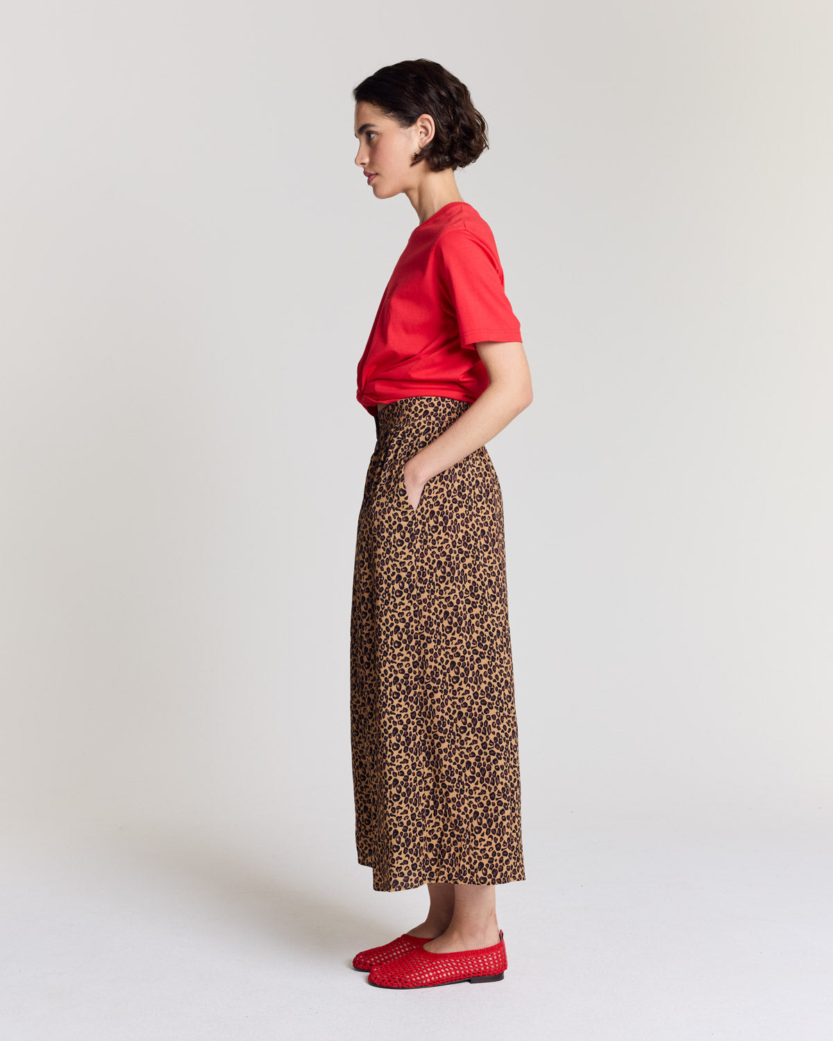 Sally leopard skirt