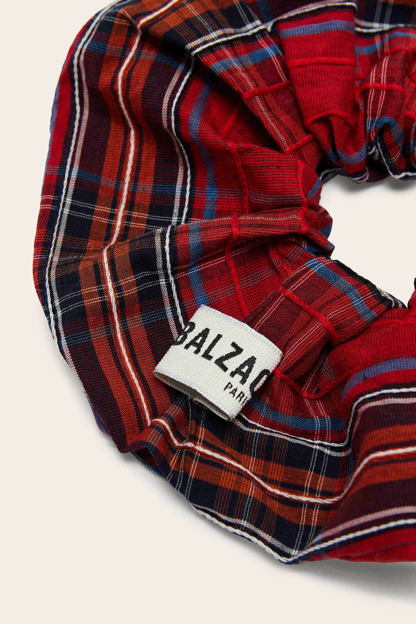 Chouchou Billy XL tartan rouge