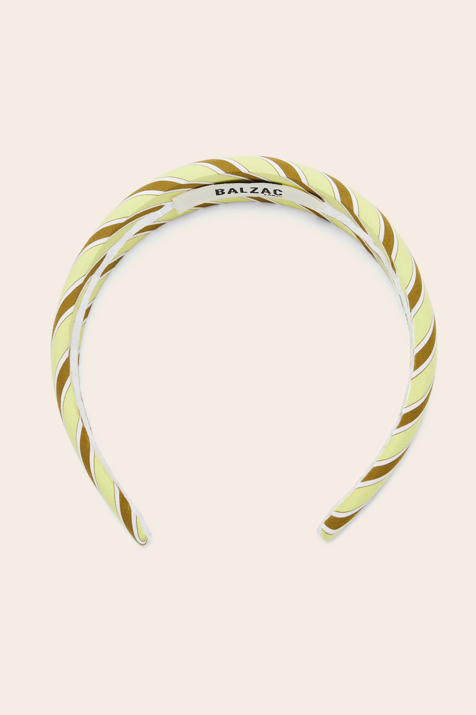 Serre-tête Nelly stripes yellow and khaki