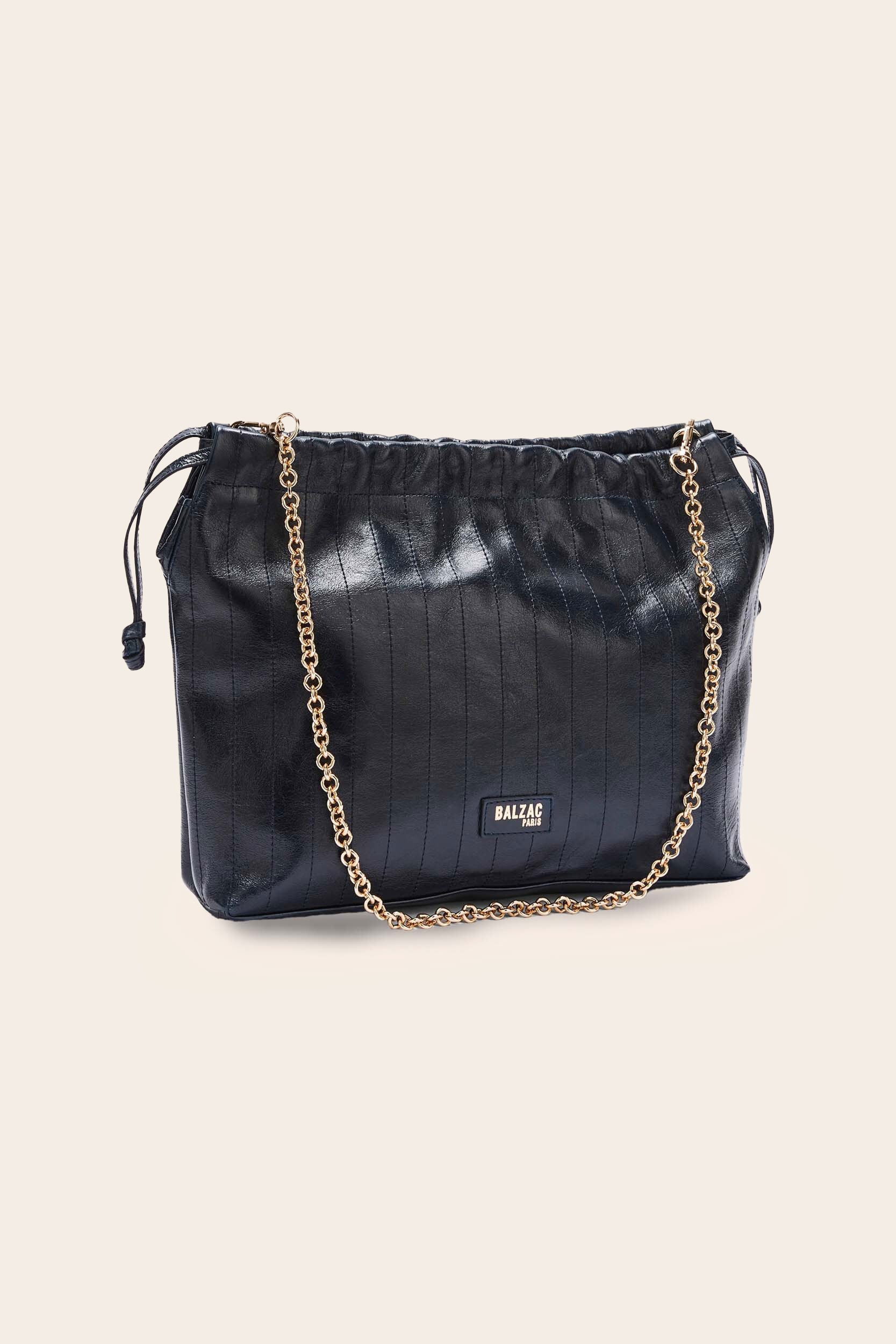 Balzac Paris ショルダーバッグ Sac Amaia Amaïa crumpled midnight blue bag - Balzac Paris