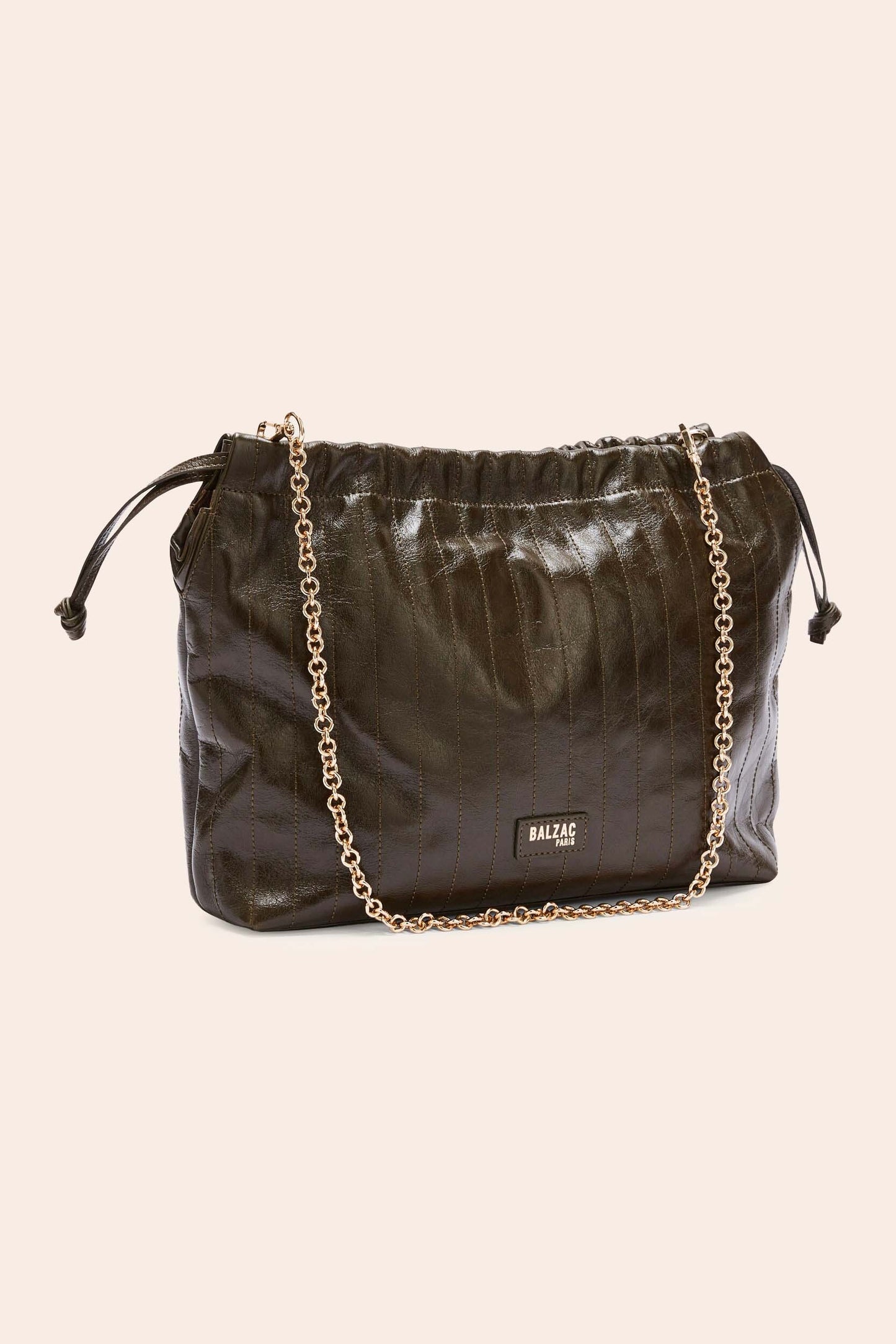 Amaïa crumpled khaki bag