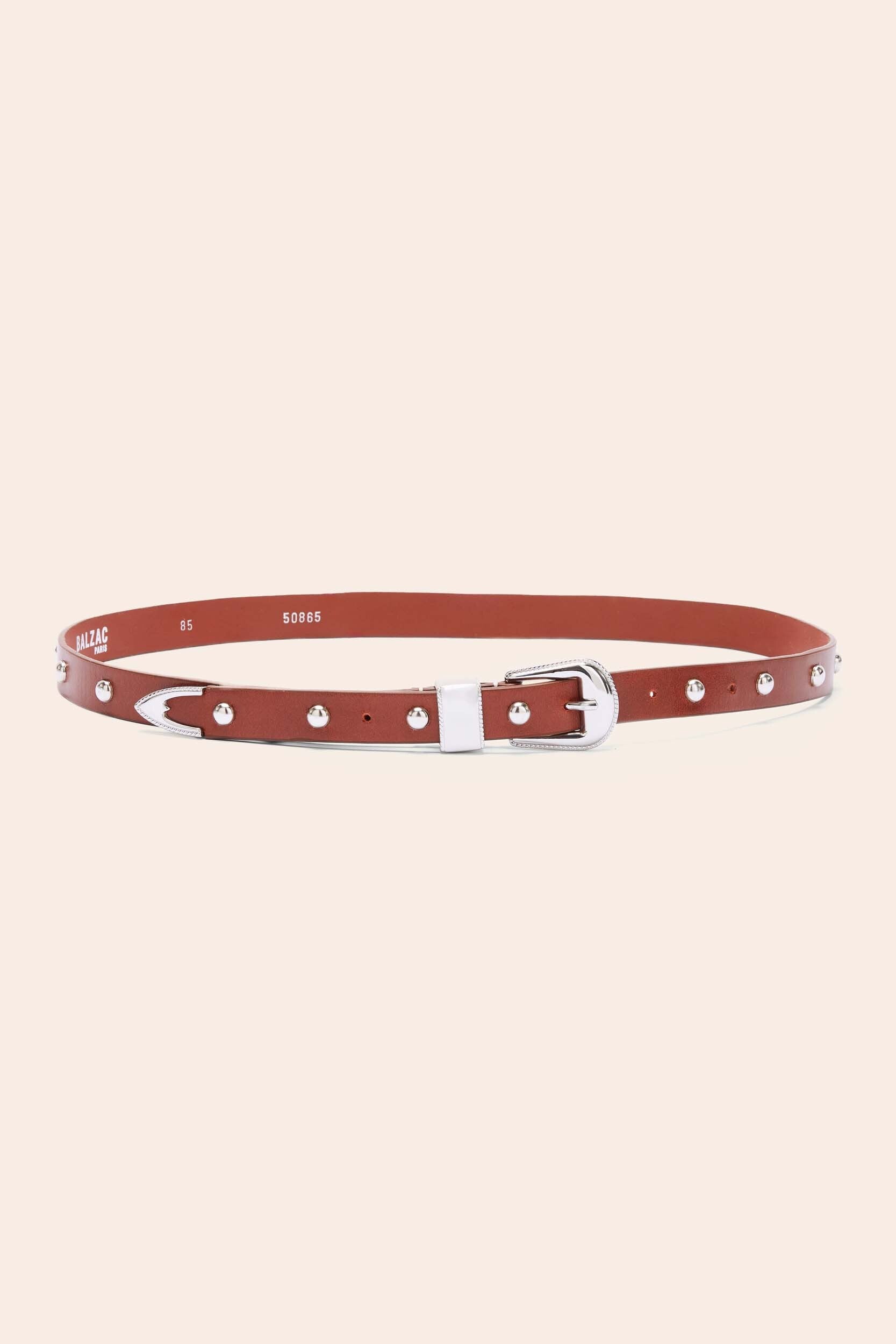 Belt Cameron clouté camel