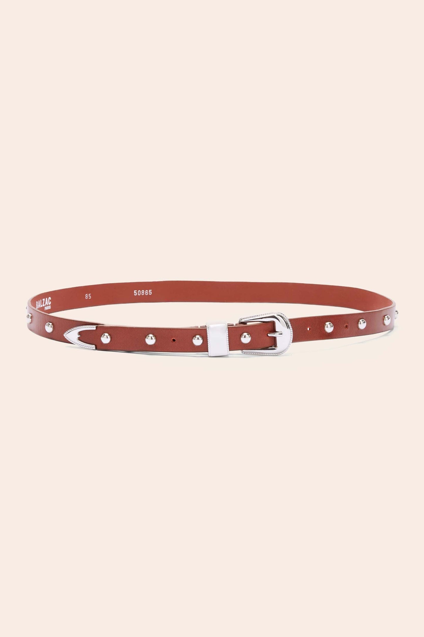 Ceinture Cameron clouté camel