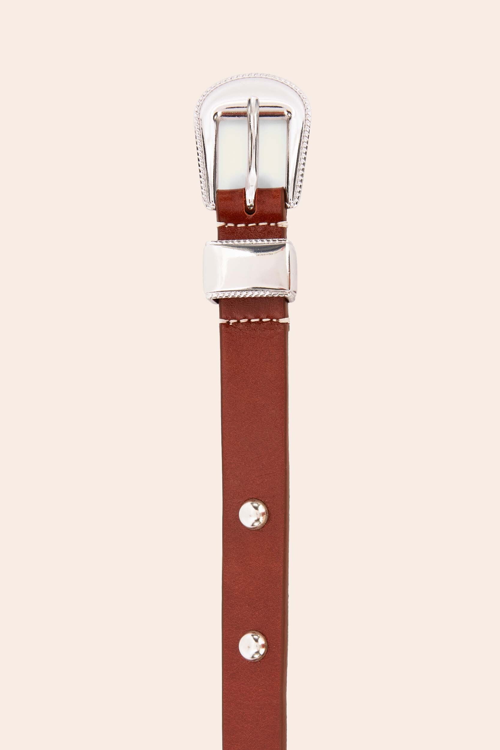 Belt Cameron clouté camel