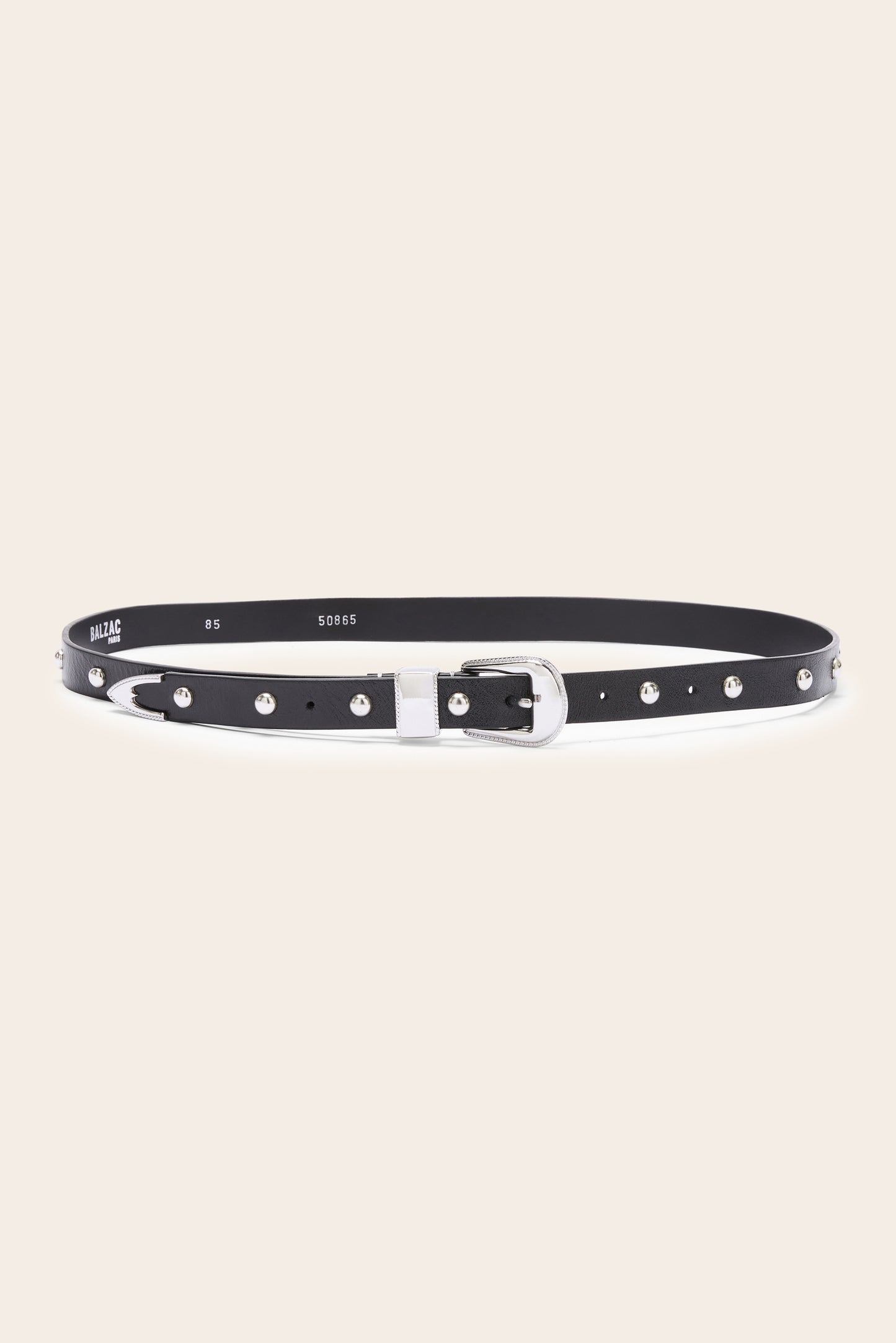 Cameron black studded belt