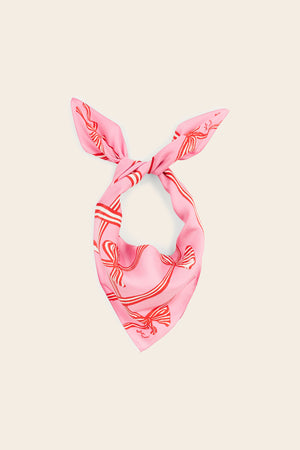 Kelly scarf with pink and red bows