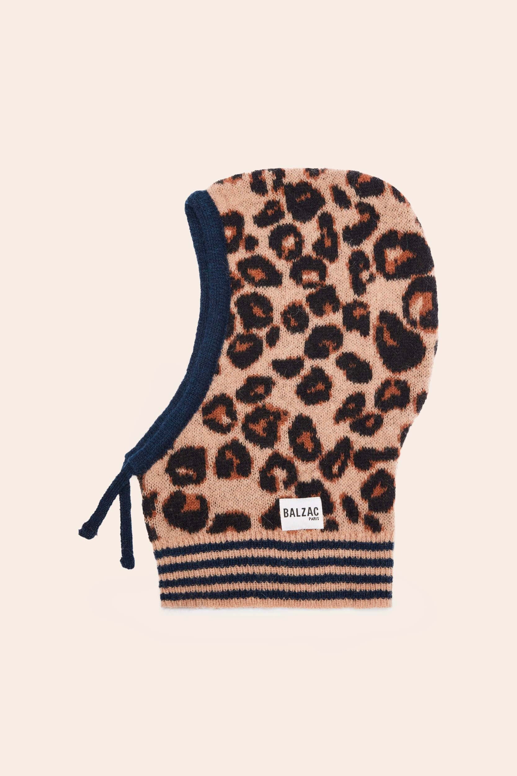 Miller balaclava with navy and leopard stripes - Balzac Paris