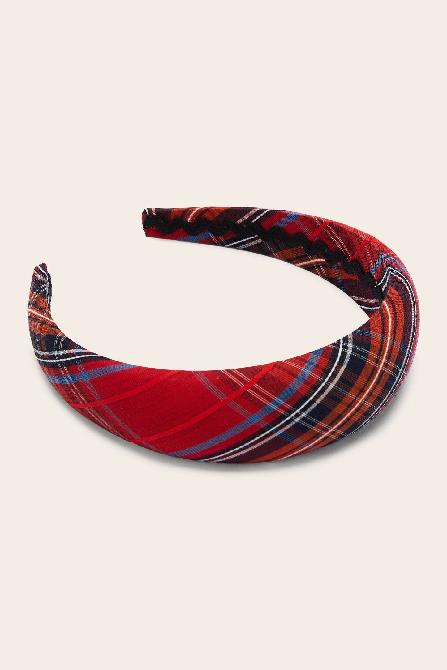 Nelly red tartan headband