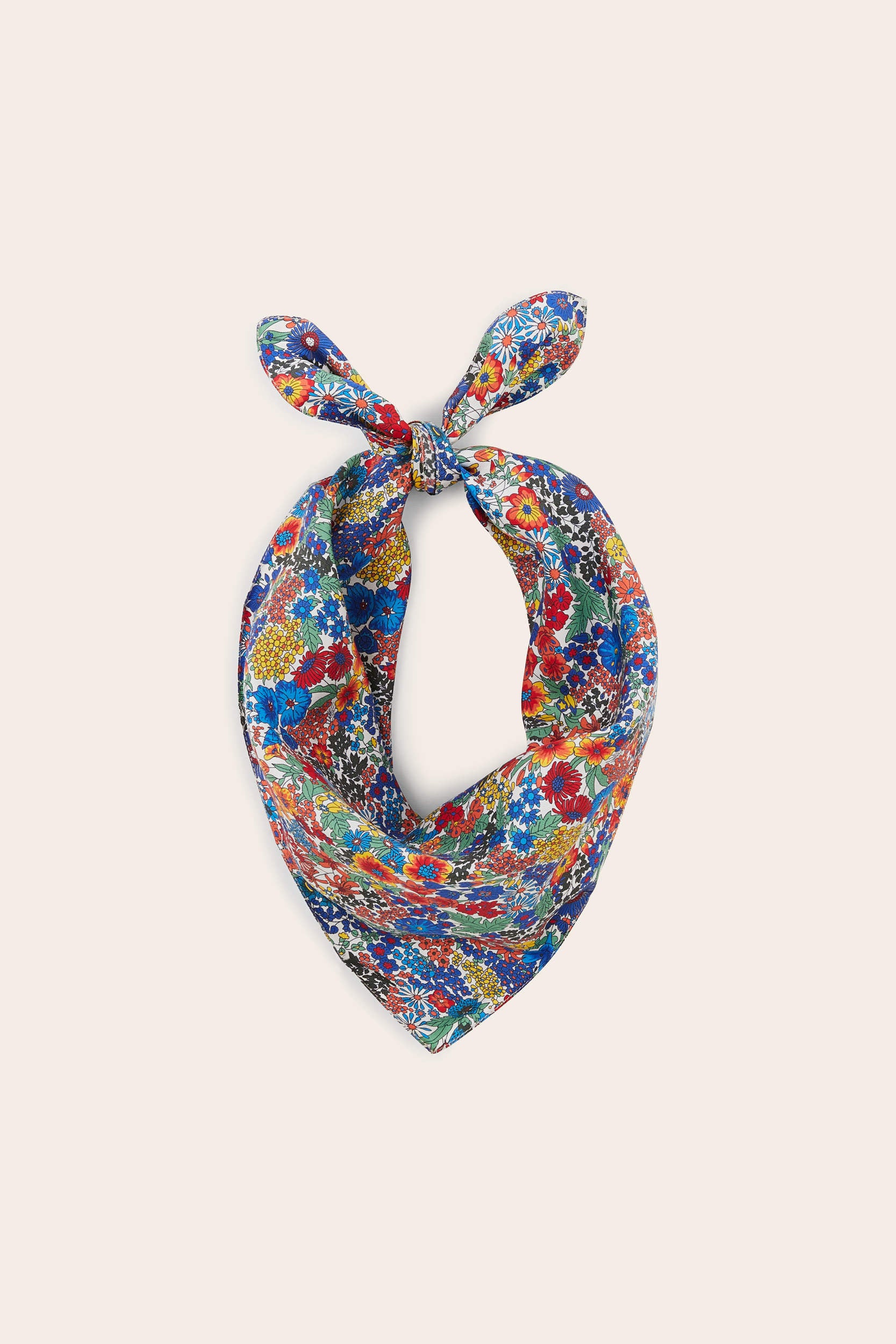 Scarf Kelly in fabric Liberty blue and yellow