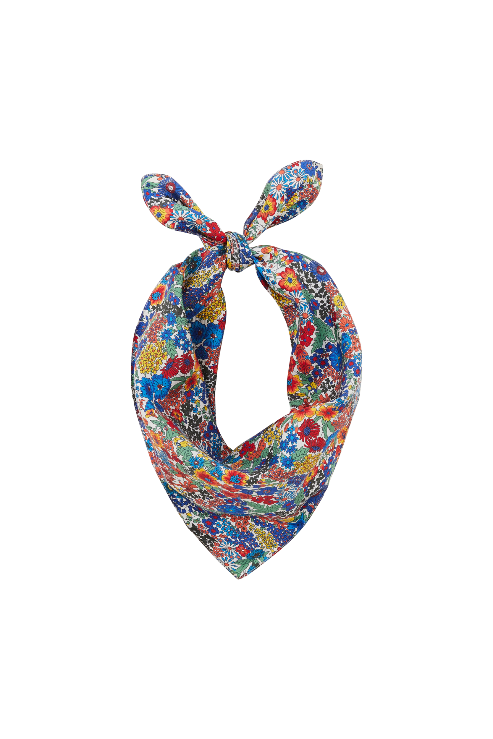 Scarf Kelly in fabric Liberty blue and yellow