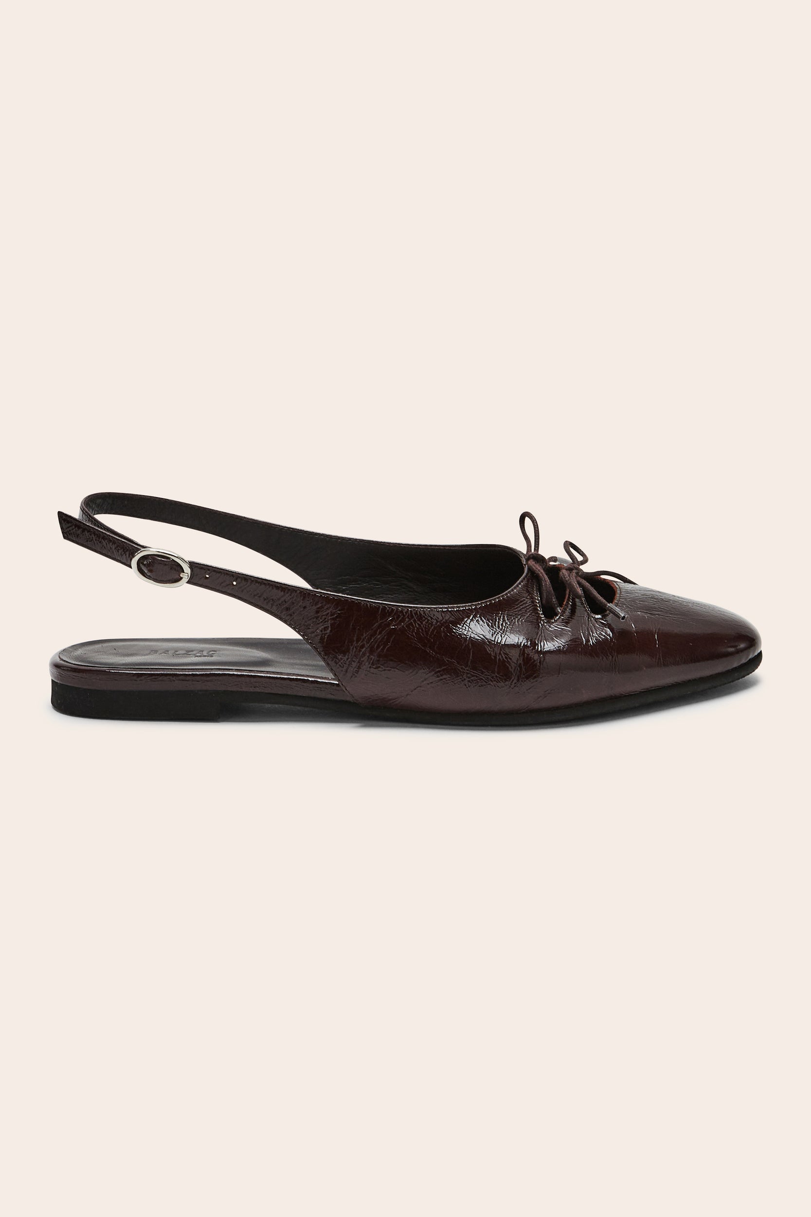 Ballet flats Blanca crinkled chocolate