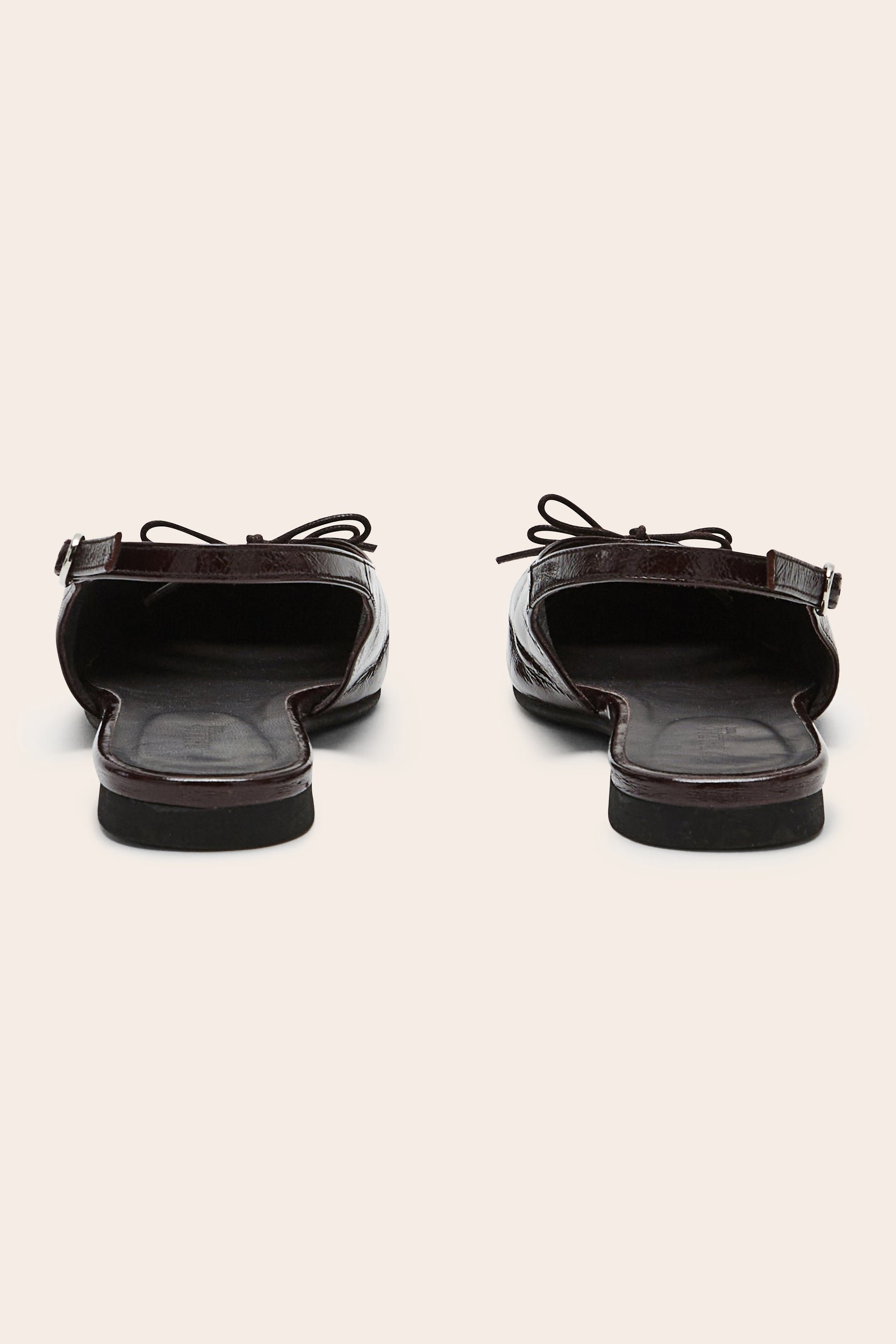 Ballet flats Blanca crinkled chocolate