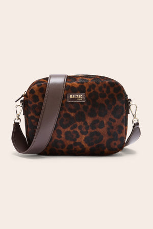 César pony leopard fawn bag