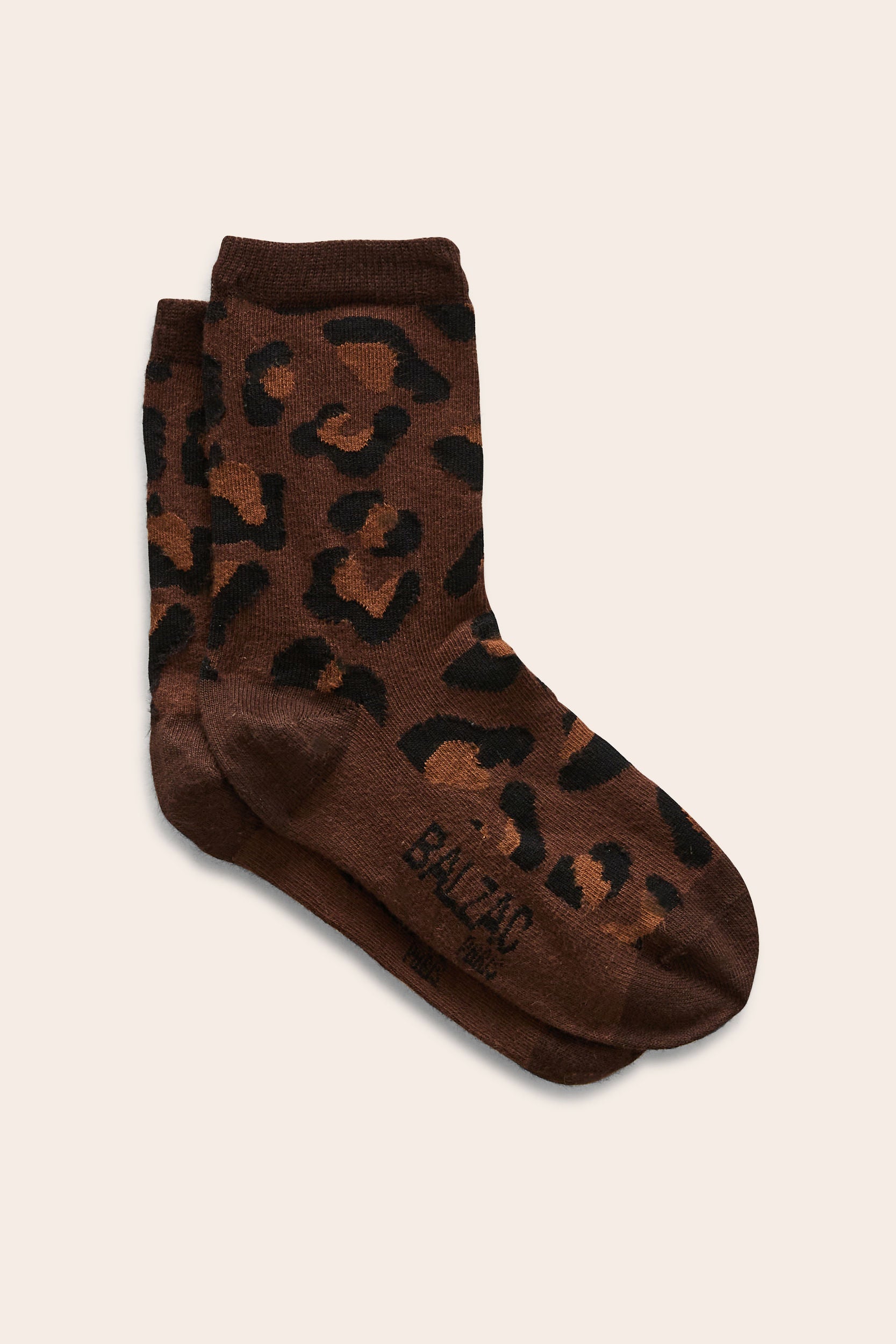 Sock Léo leopard tawny