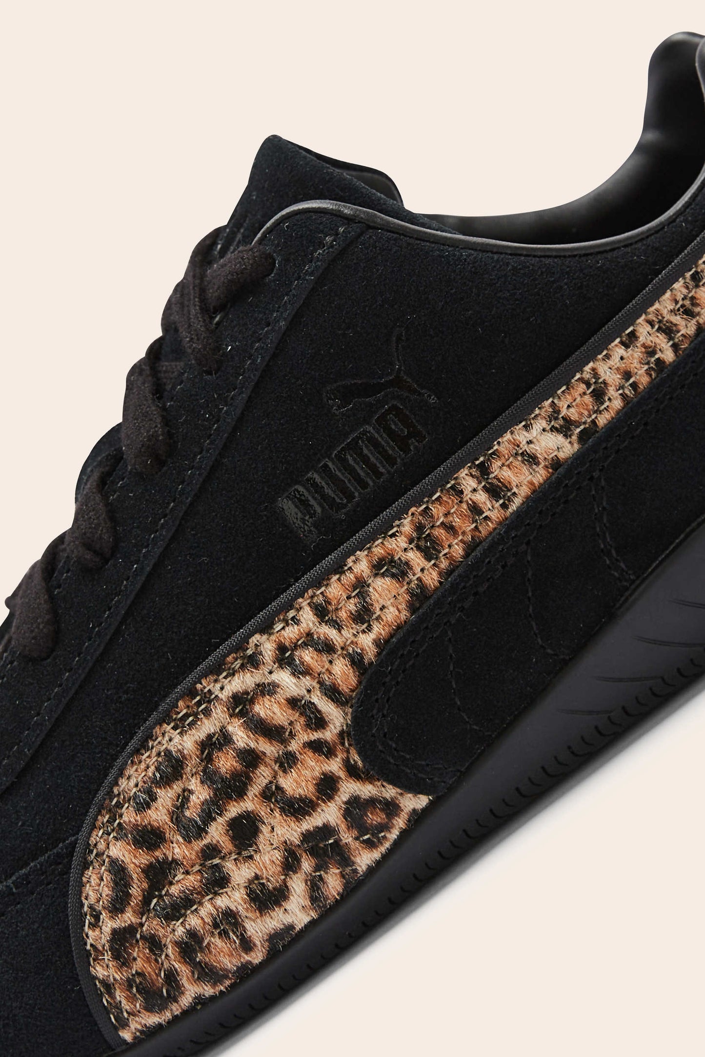 Black and leopard Speedcat sneakers - Puma X Courir X Balzac Paris