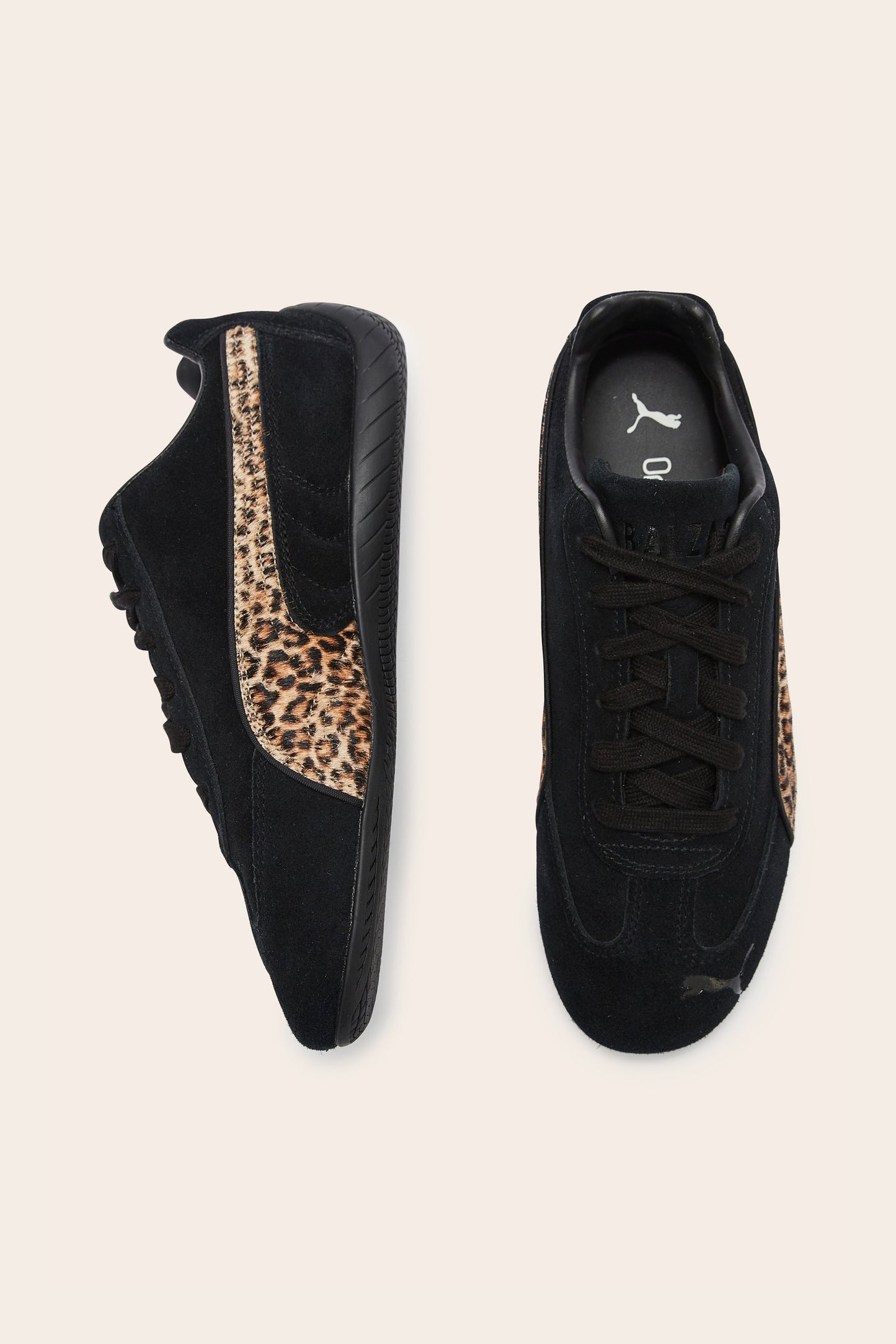 Black and leopard Speedcat sneakers - Puma X Courir X Balzac Paris