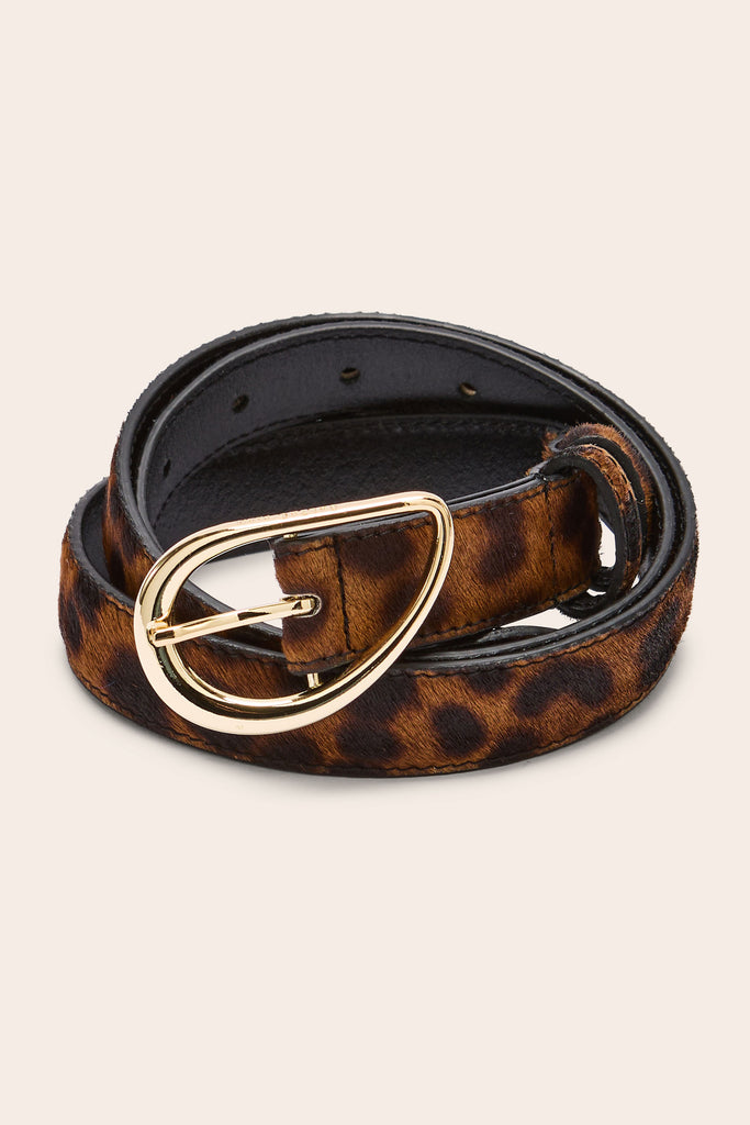 Ceinture Basma pony léopard fauve