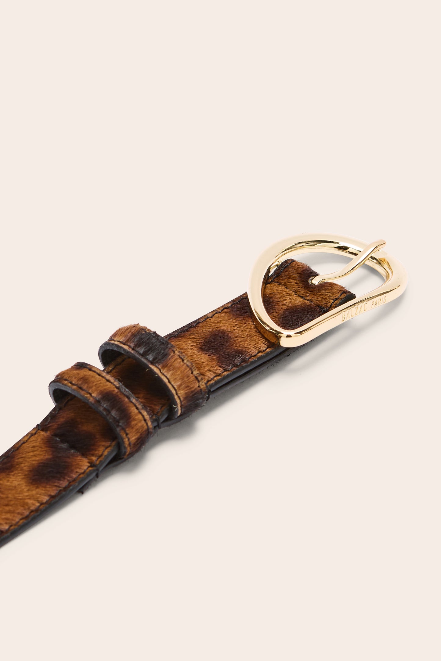 Ceinture Basma pony léopard fauve