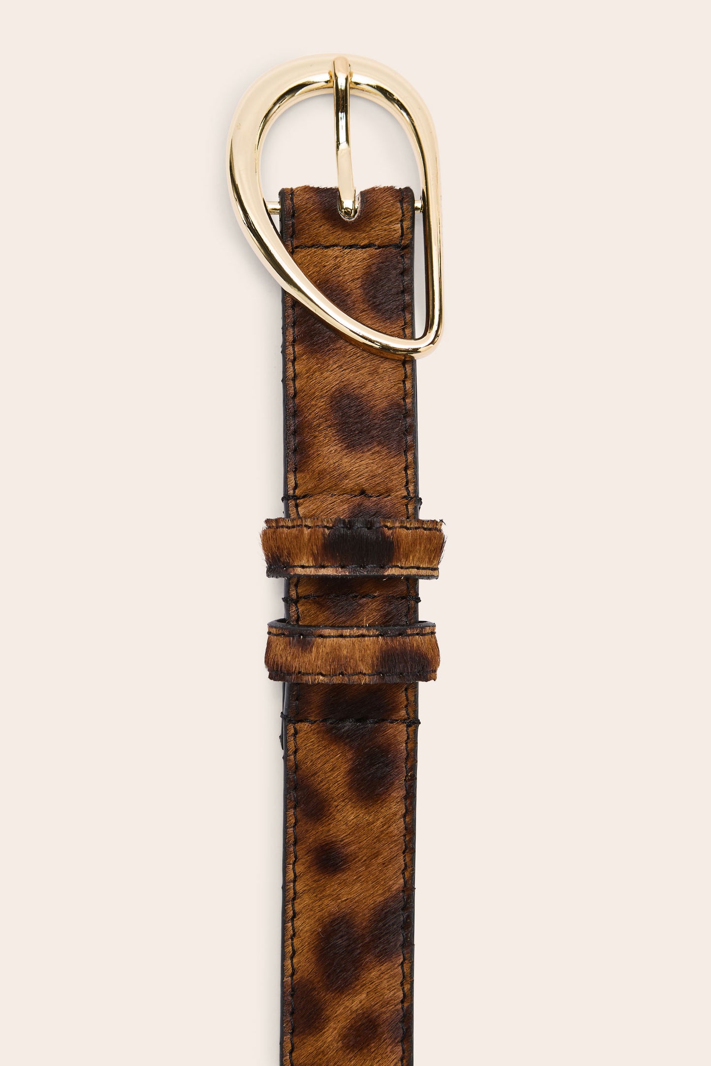 Ceinture Basma pony léopard fauve