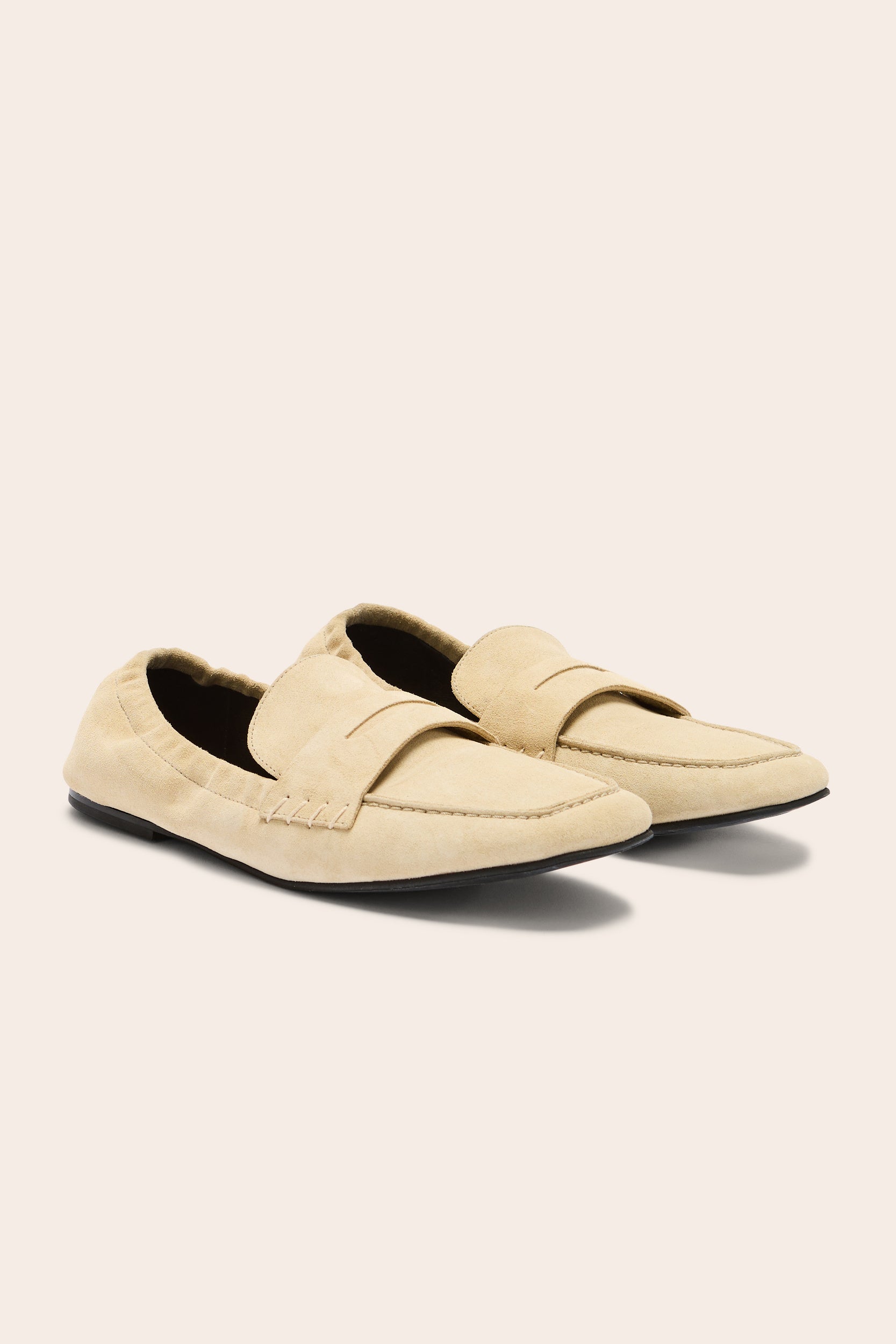 Loafers Alix frange suede of leather sand