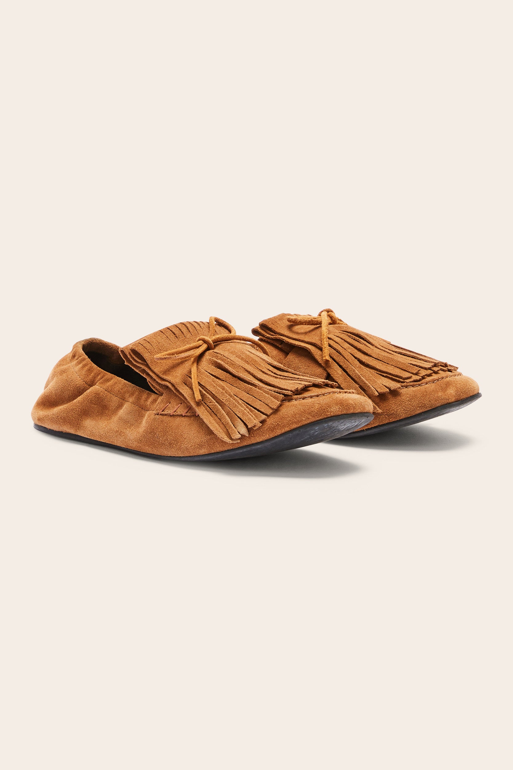 Loafers Alix fringe suede of leather hazelnut
