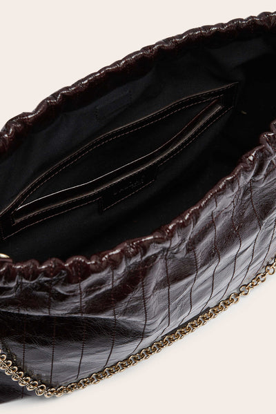 Sac Amaïa vernis froissé chocolat