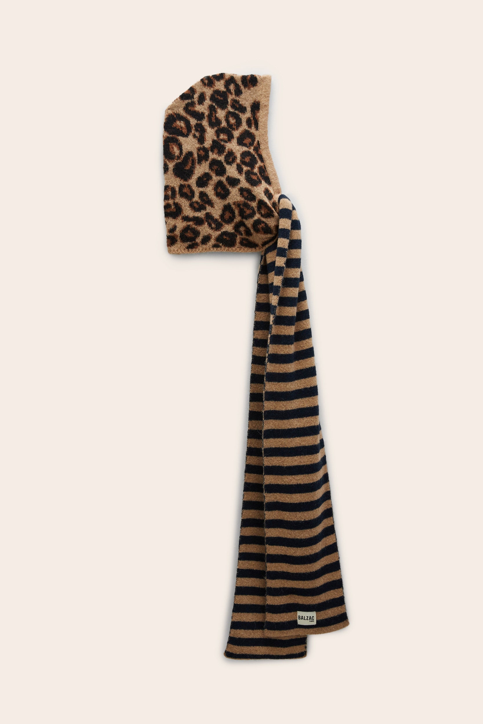 Passamontagna Gigi riga blu e leopardo