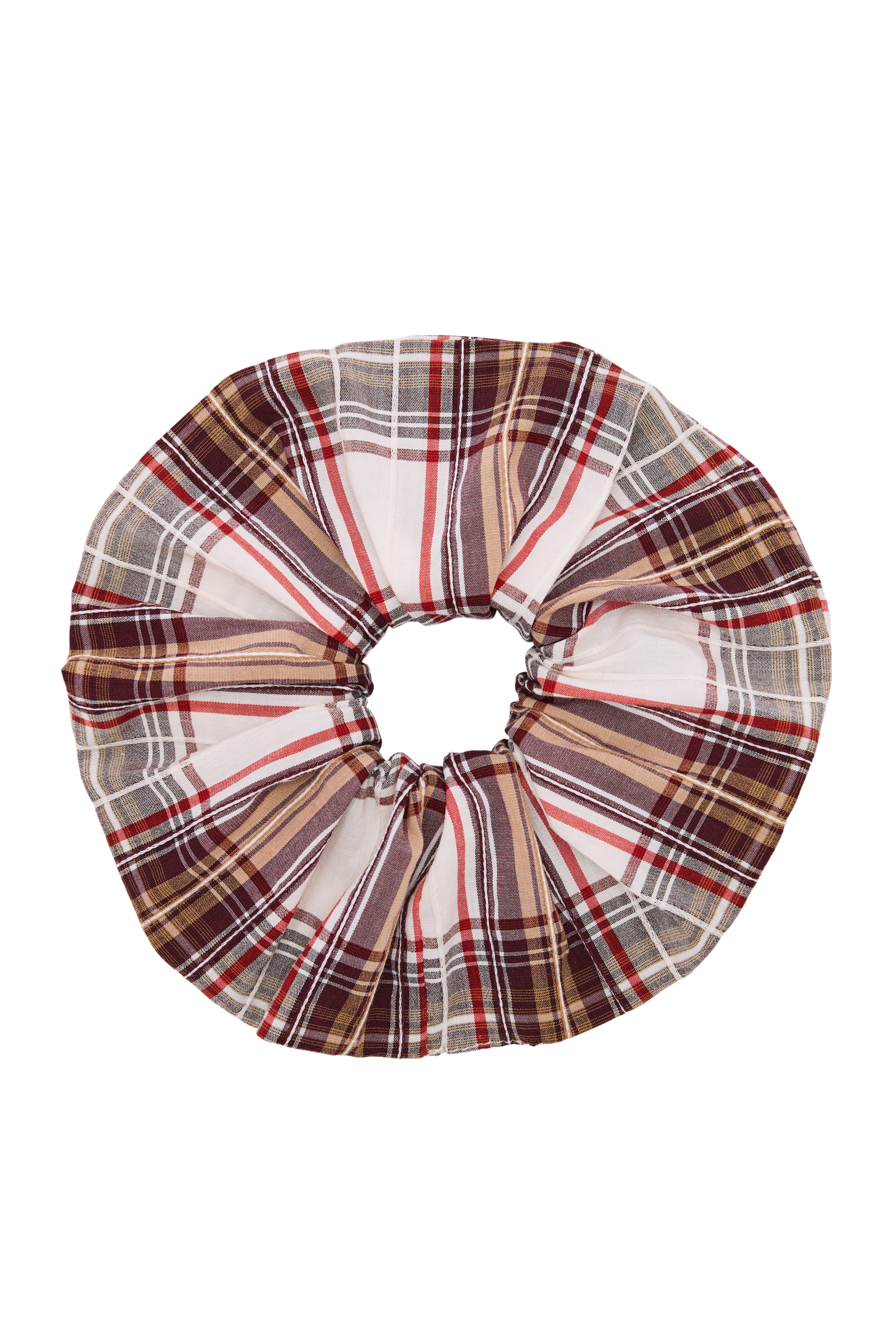 Scrunchie Billy XL tartan red and beige