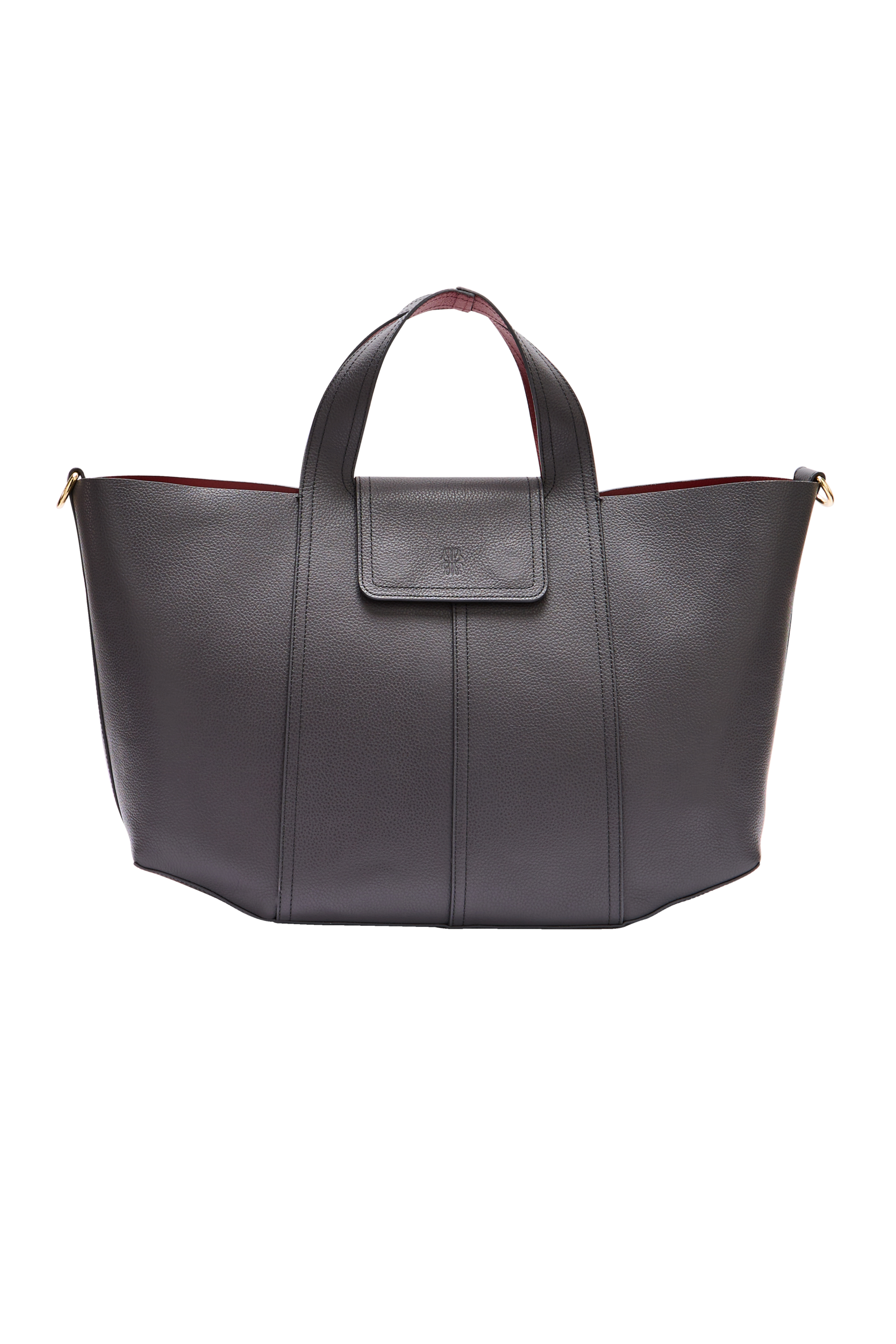 Cabas Esteban gray charcoal and lie of vin