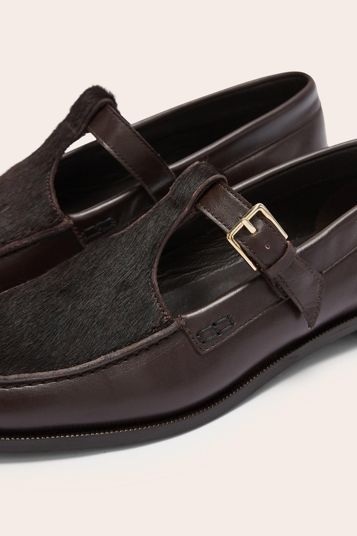 Alban pony chocolate moccasins