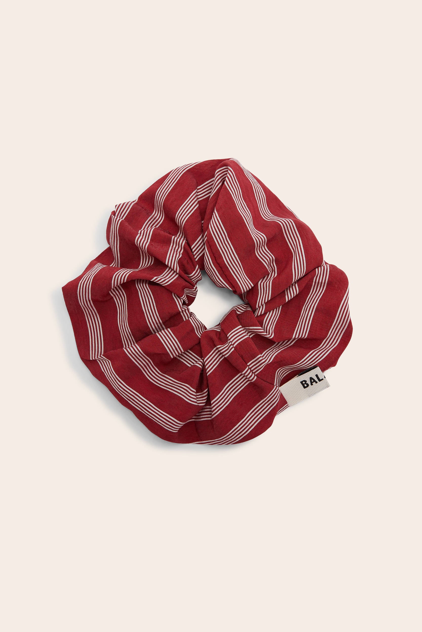 Scrunchie Billy XL stripes poppy red and white