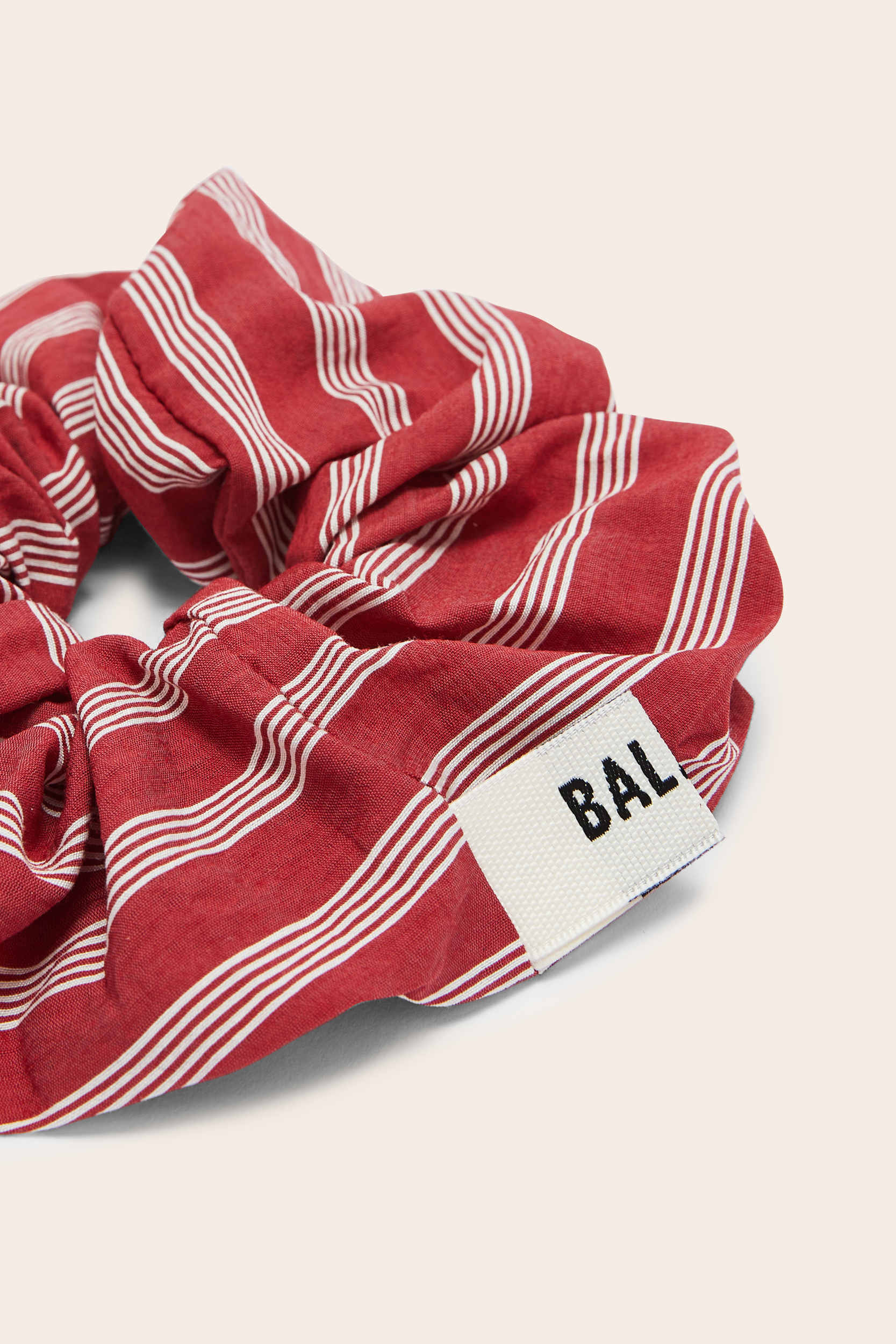 Scrunchie Billy XL stripes poppy red and white
