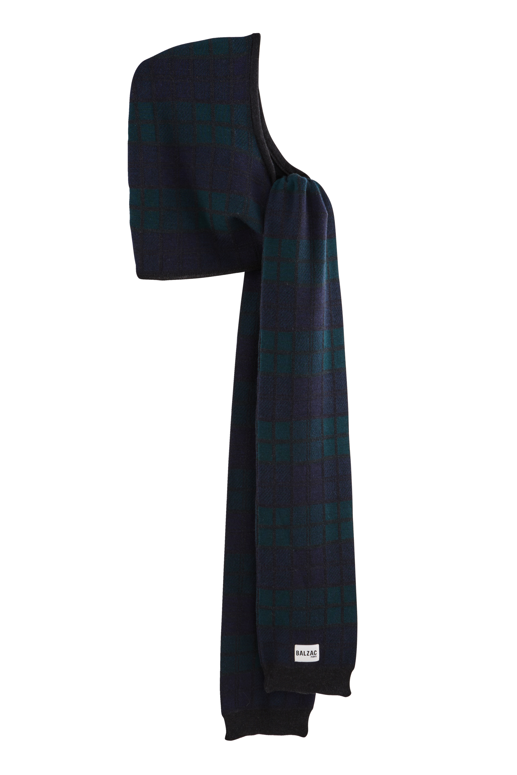 Balaclava Gigi tartan blue and green