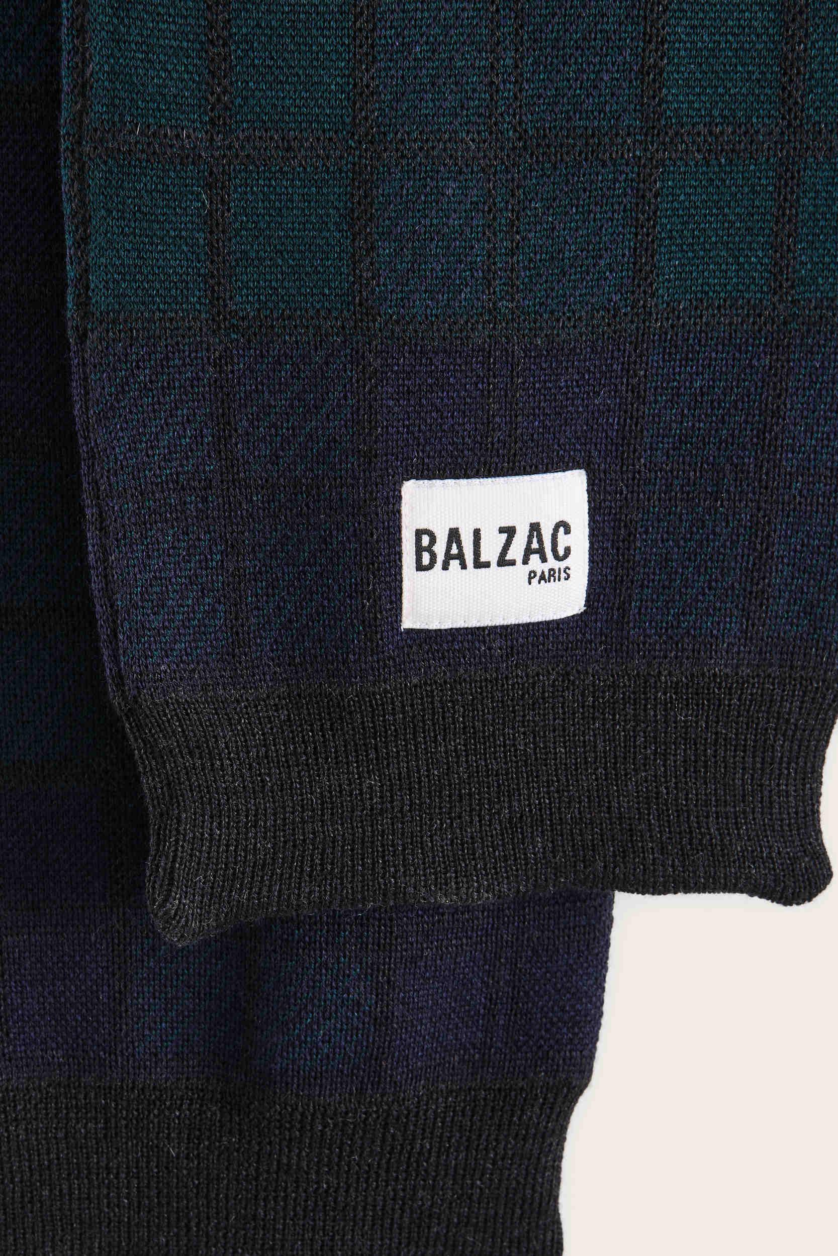 Balaclava Gigi tartan blue and green
