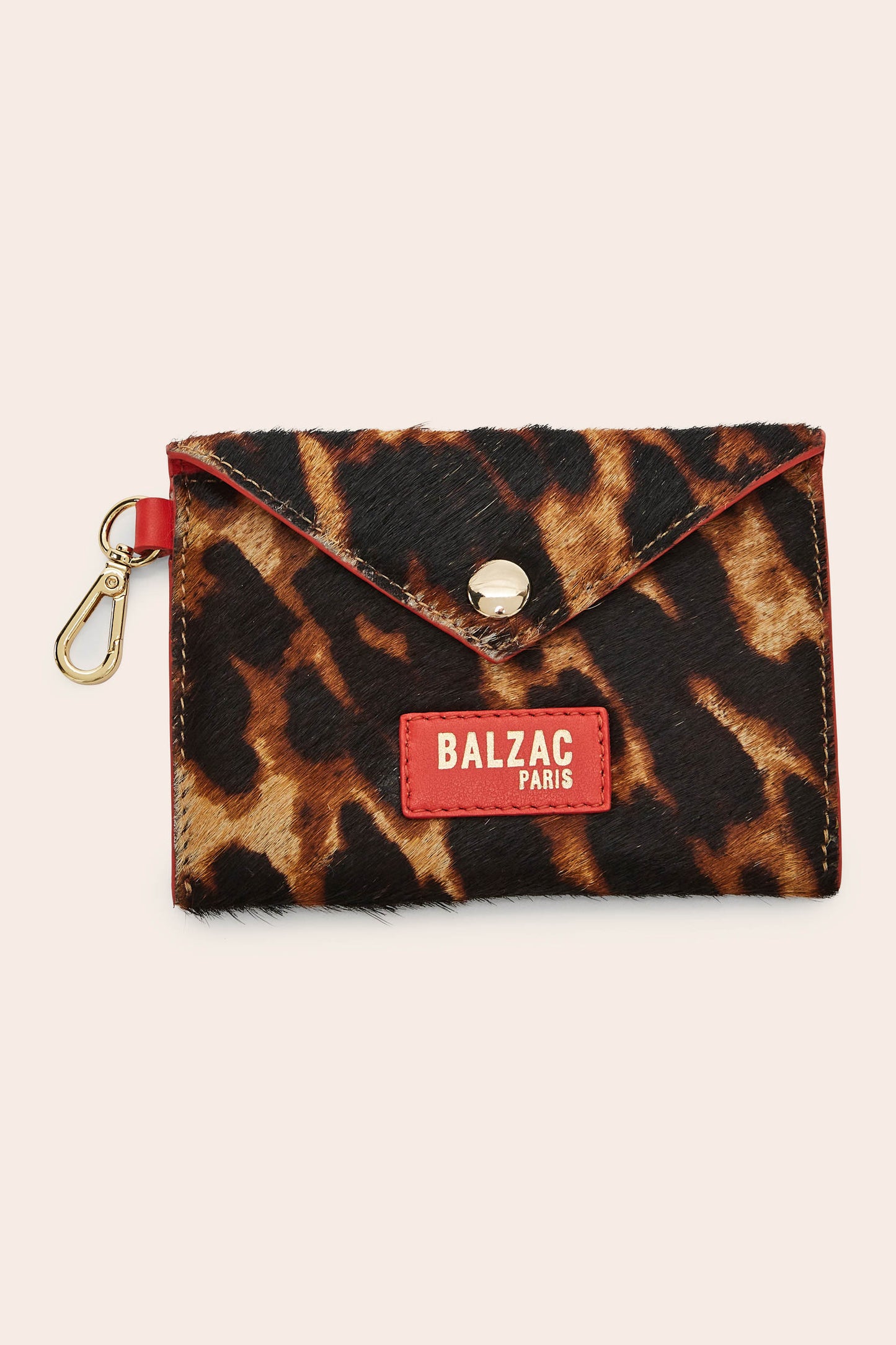 Loulou pony caramel leopard card holder