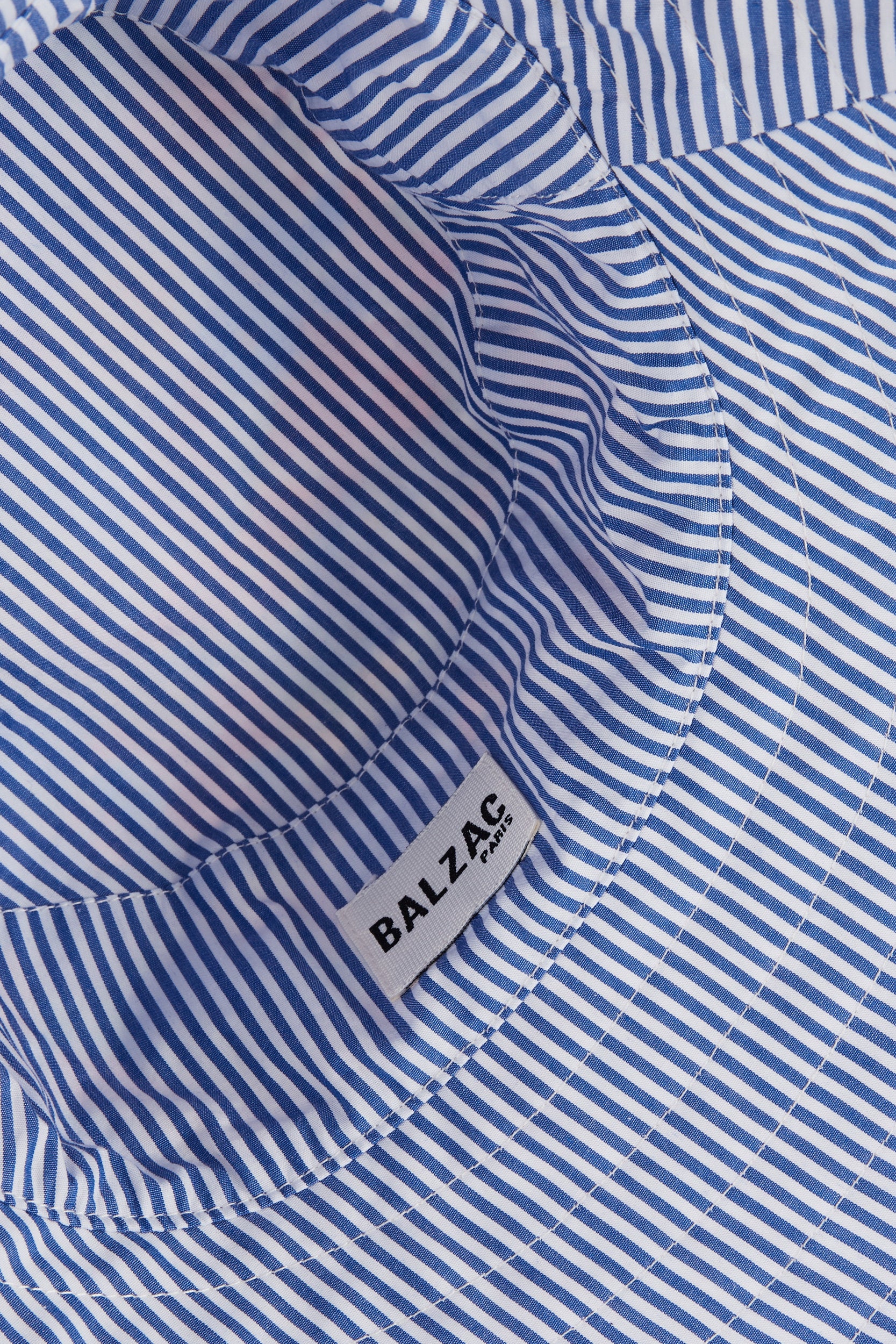 Bob Verveine in fabric Liberty blue and yellow and stripe navy